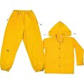 Clc Work Gear Rain Suit, M, 170T Polyester, Yellow, Detachable Collar R102M